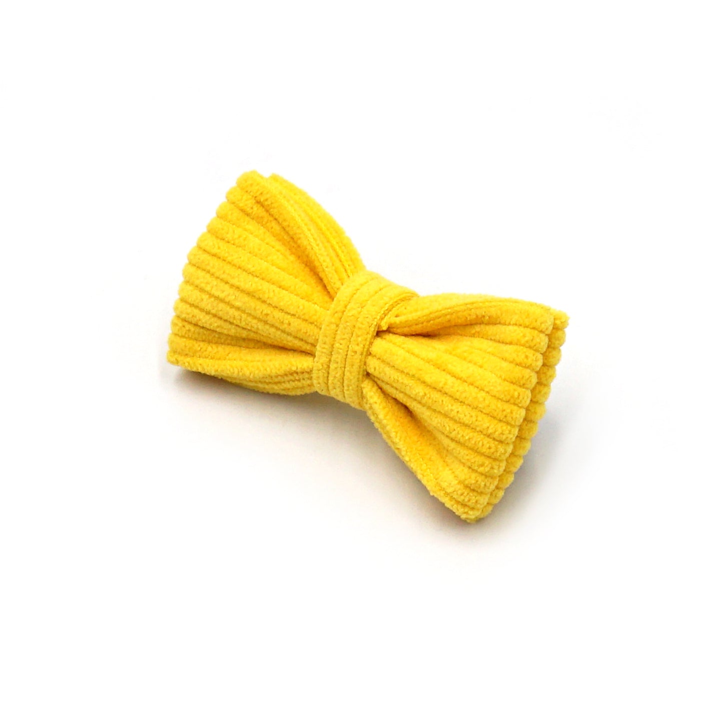 Pettns | Bright Yellow Corduroy Cat Collar with Bell and Optional Laser Engraving