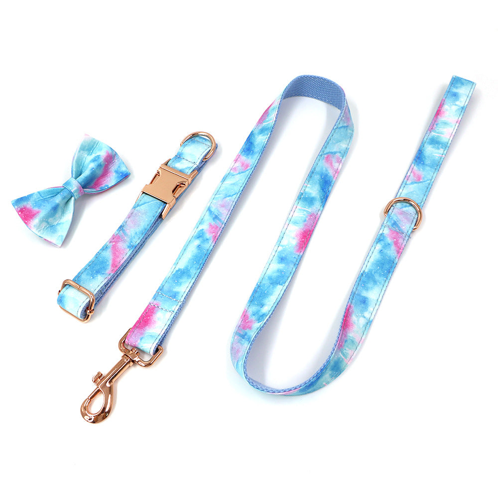 Pettns | Rose Gold Dog Collar and Leash Set with Bow Accent for Everyday Walks