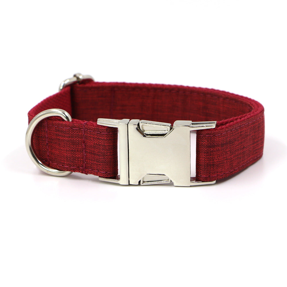 Pettns | Red Dog Collar and Leash Set with Bow Detail for Everyday Walks