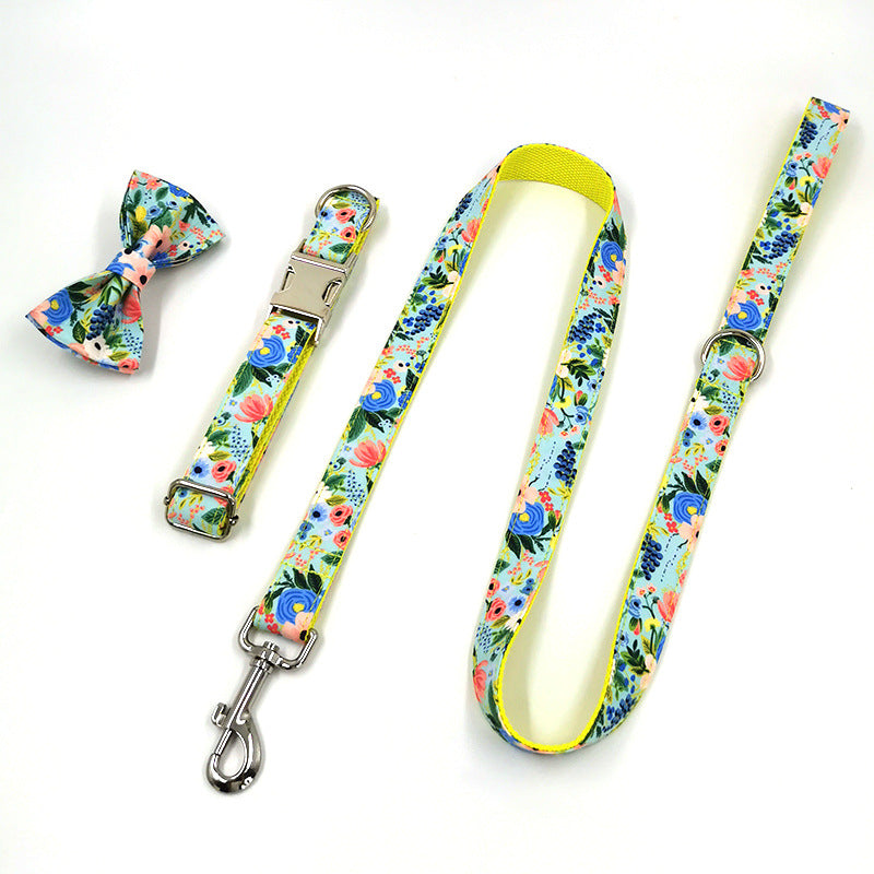 Pettns | Dog Collar and Leash Set with Bow Detail for Everyday Walking