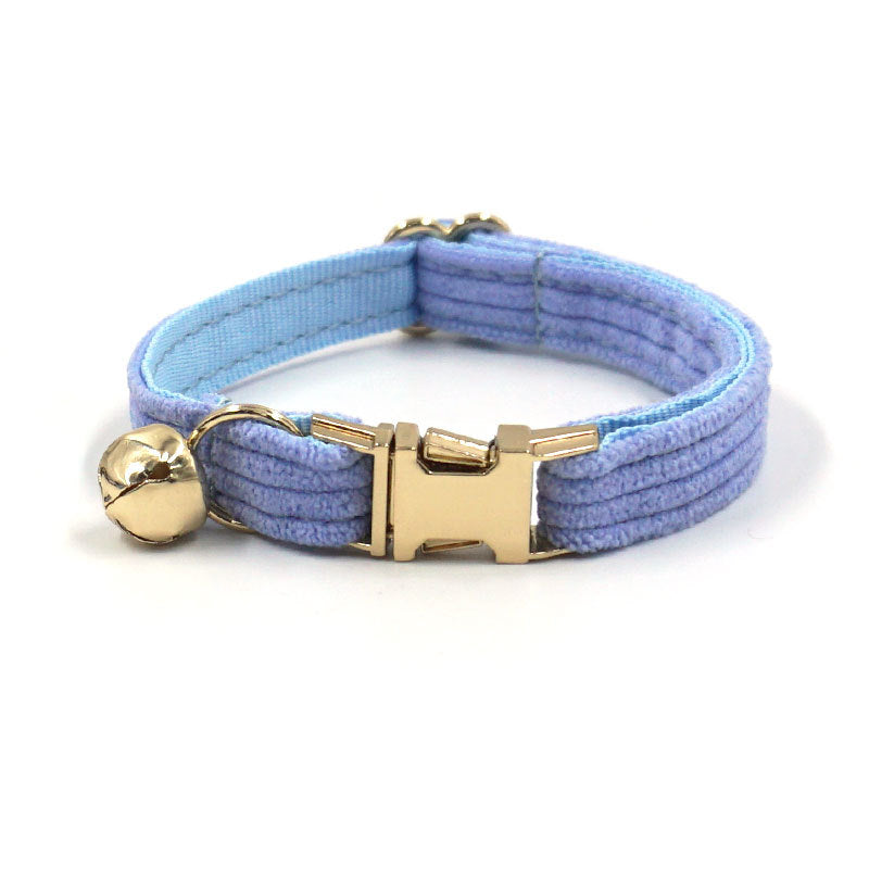 Pettns | Corduroy Cat Collar with Zinc Alloy Buckle, Optional Engraving and Color Options