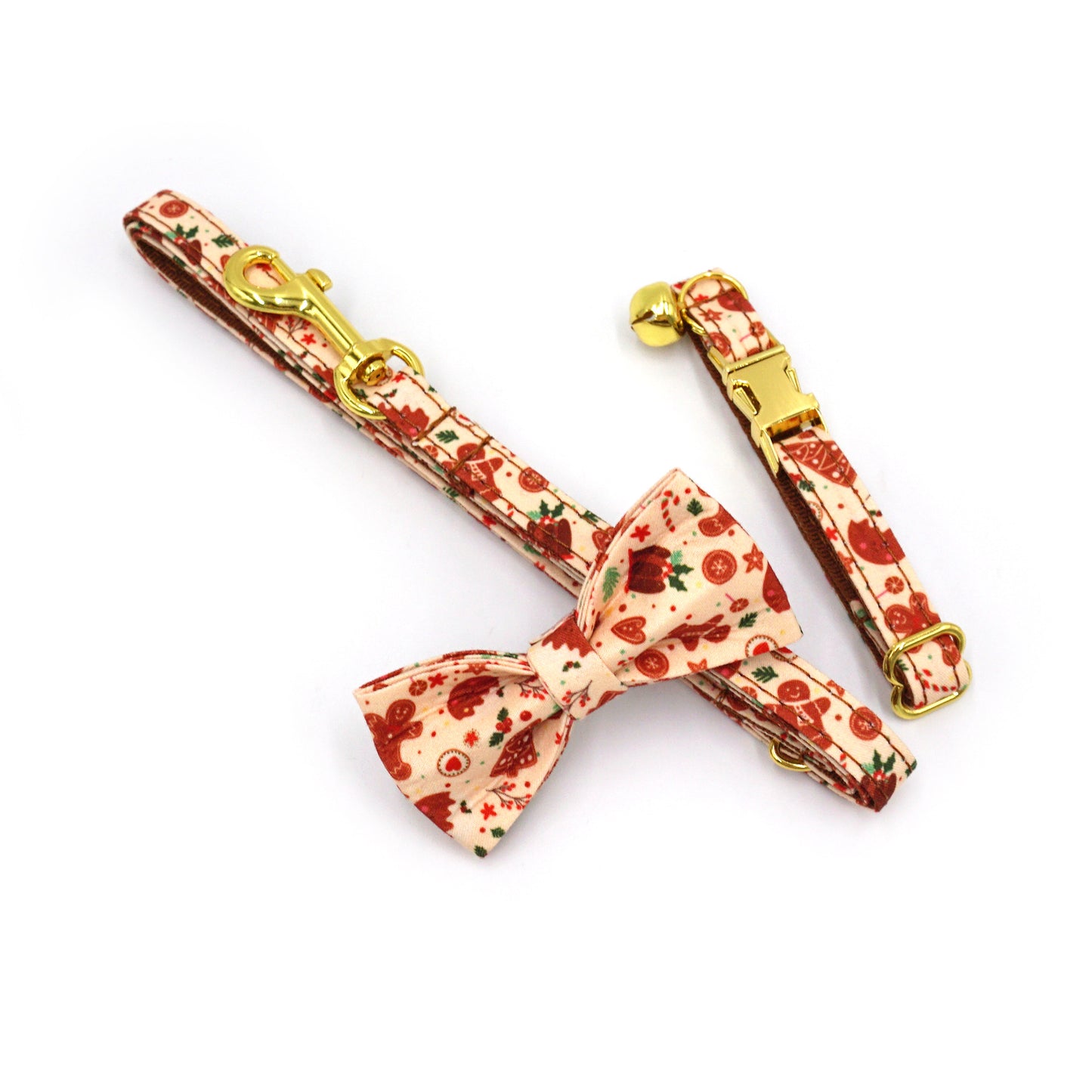 New Cross-Border Wholesale Christmas Cat Collar Cute Bell Print Adjustable Laser Engraved Cat Collar