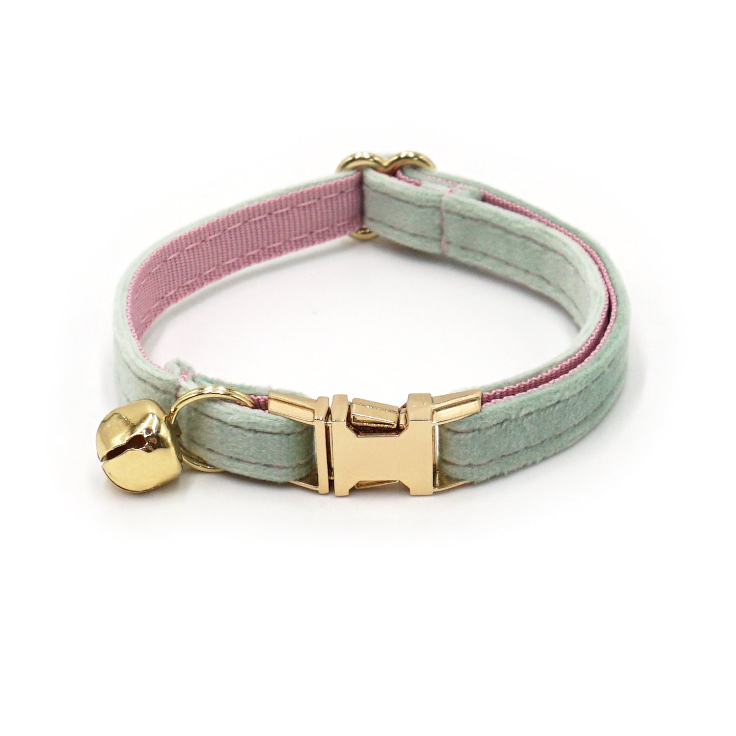 Pettns | Velvet Cat Collar with Bell and Optional Laser Engraving for Daily Wear