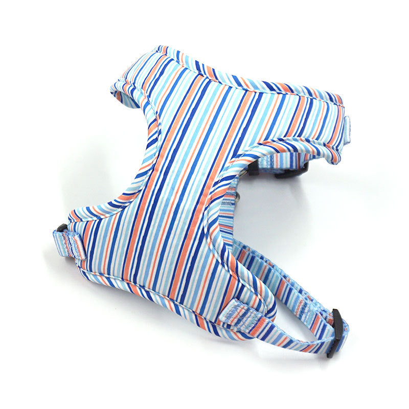 Pettns | Striped Pattern Dog Vest Harness with Mesh-Style Fabric for Everyday Walks