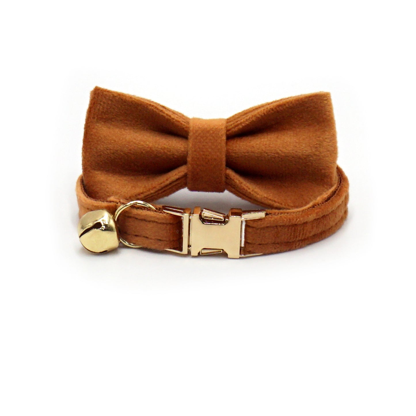Pettns | Velvet Cat Collar with Bow Detail, Bell and Optional Laser Engraving