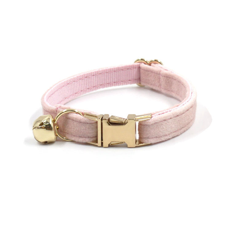 Pettns | Velvet Cat Collar with Bell and Optional Laser Engraving for Daily Wear