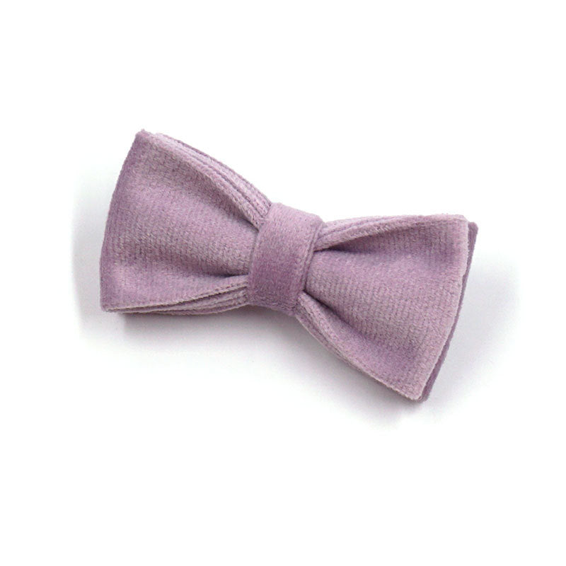 Pettns | Purple Velvet Cat Collar with Bow Detail, Bell Accent and Optional Engraving