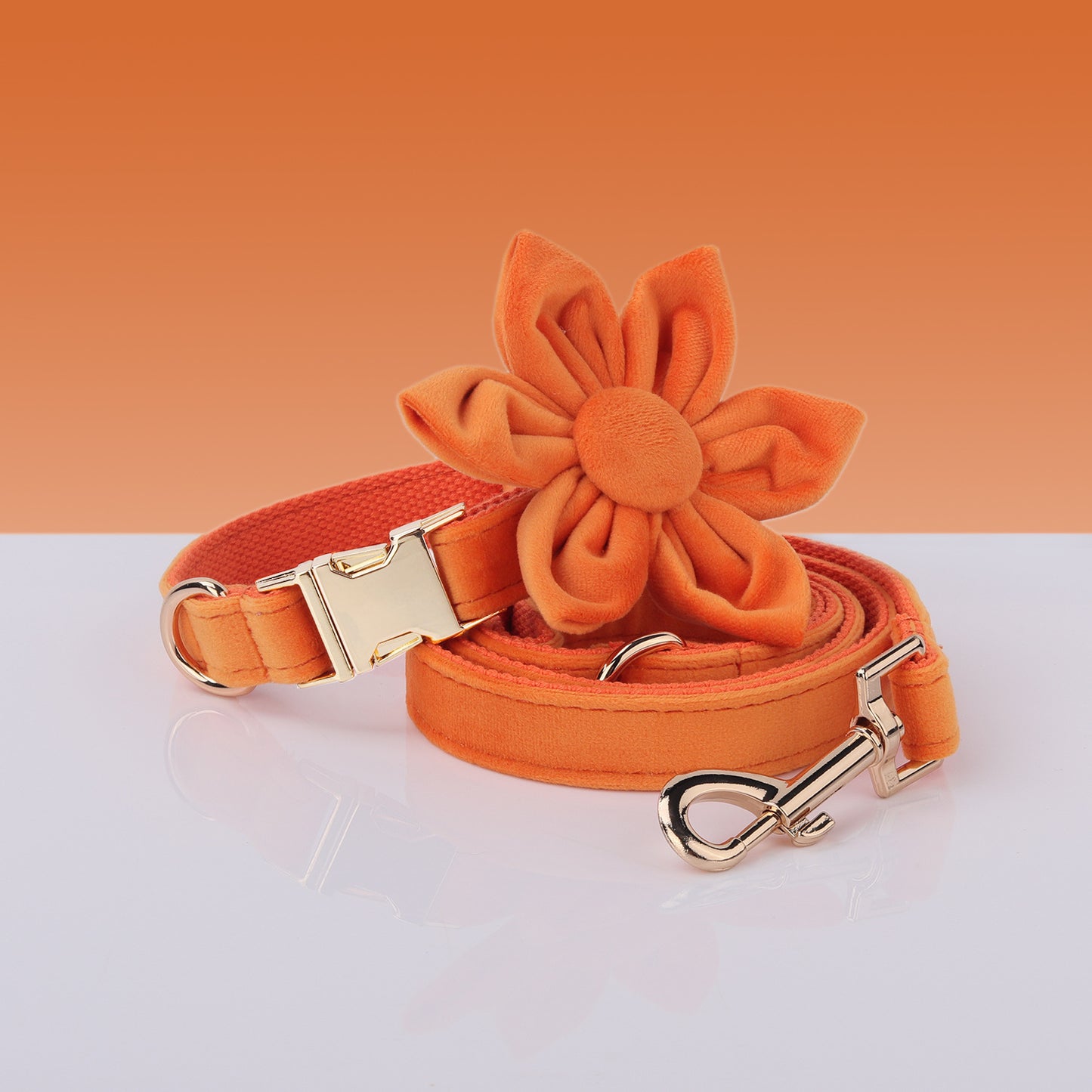 Boss Miha’S New Velvet Pet Collar Cute Flower Bow Leash Set Can Be Laser Engraved