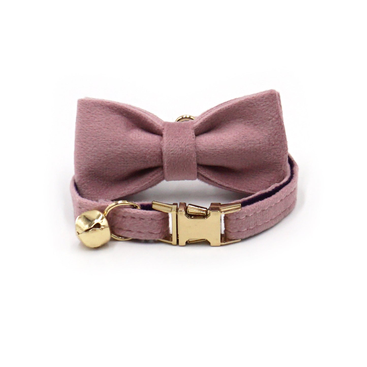 Pettns | Velvet Cat Collar with Bow Detail, Bell and Optional Laser Engraving