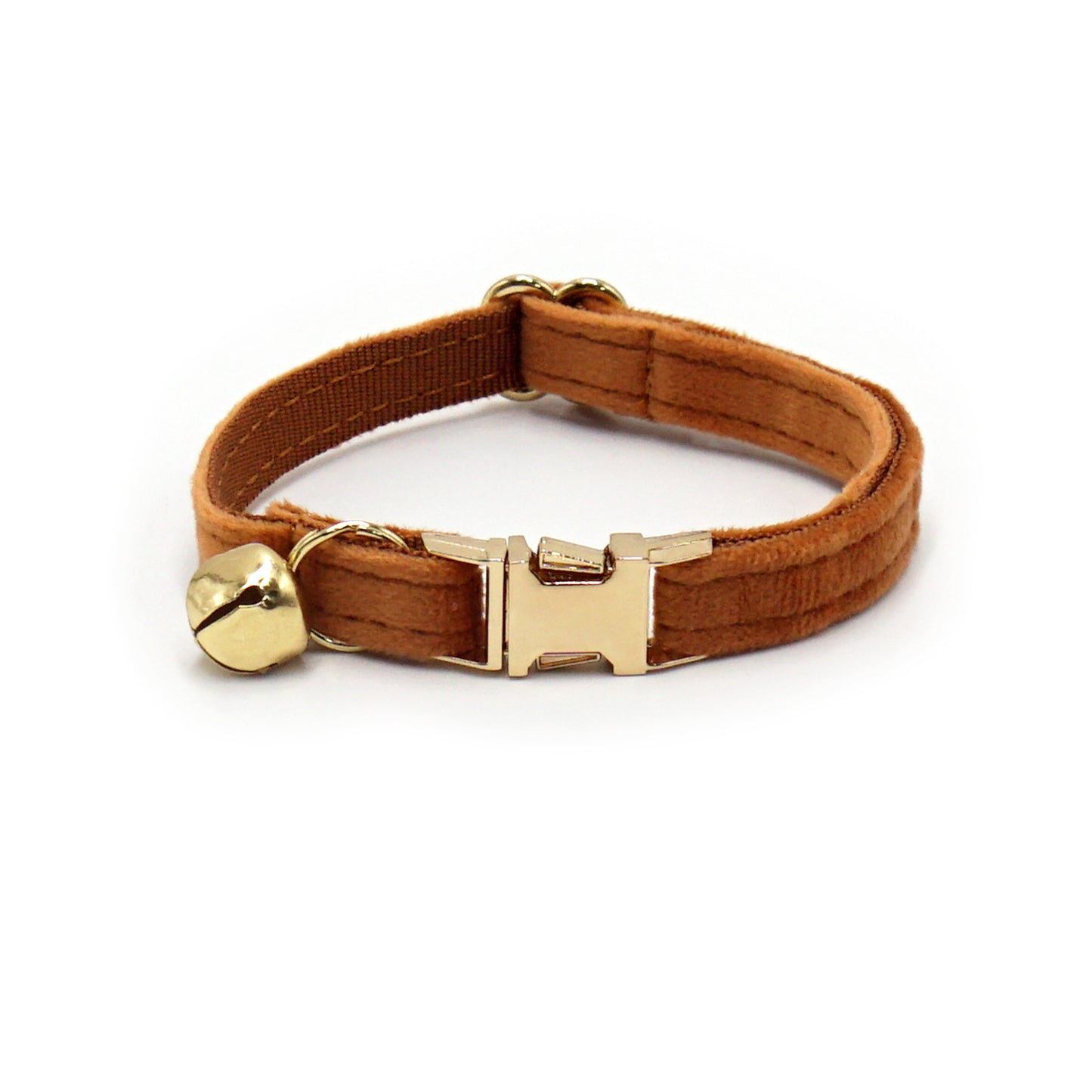 Pettns | Velvet Cat Collar with Bell and Optional Laser Engraving for Daily Wear