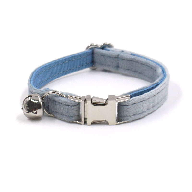 Pettns | Haze Blue Velvet Cat Collar for Everyday Wear