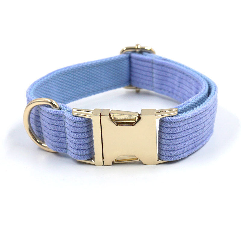 Dog Collar Wholesale Cross-Border Amazon Pet Supplies New Corduroy Pet Collar Leash Bow