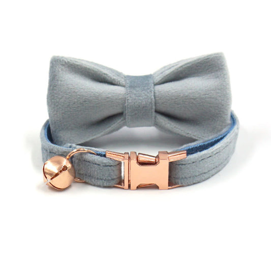 Pettns | Haze Blue Velvet Cat Collar for Everyday Wear
