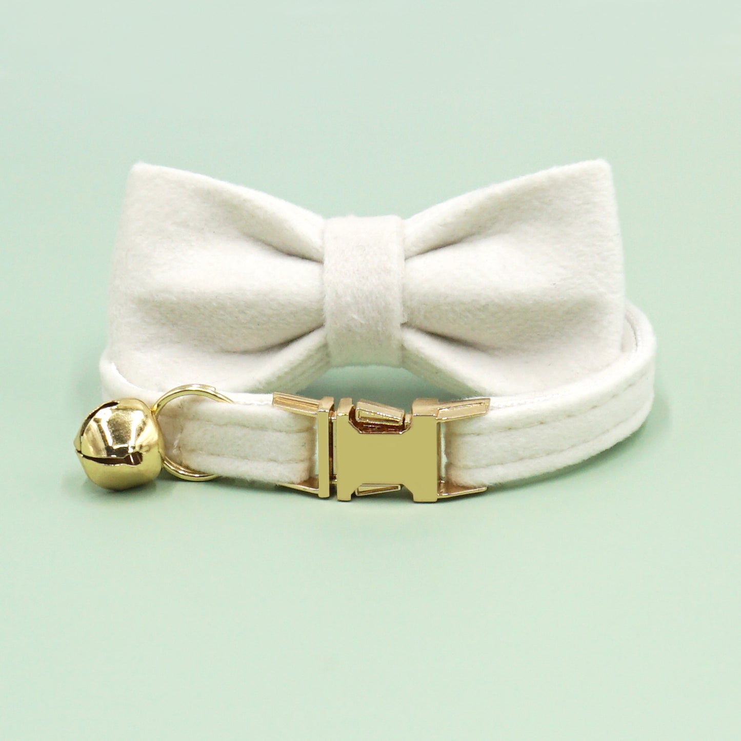 Pettns | Velvet Cat Collar with Bow Detail, Bell and Optional Laser Engraving