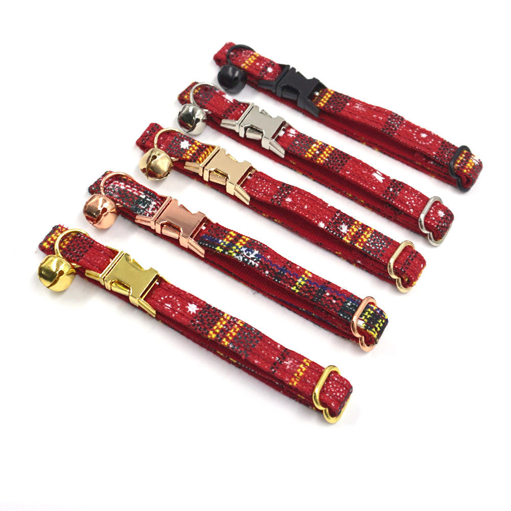 Pettns | Red Cat Collar with Bell and Optional Name Engraving for Daily Wear