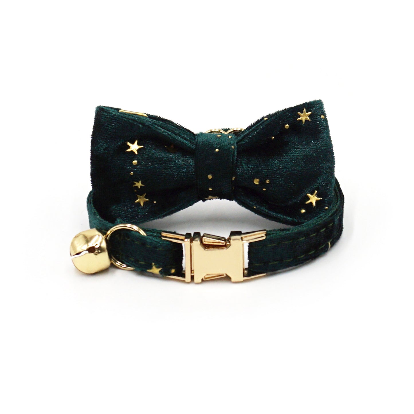 Pettns | Velvet Cat Collar with Bow Detail, Bell and Optional Laser Engraving