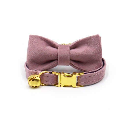 Pettns | Soft Velvet Cat Collar with Bell and Optional Laser Engraving