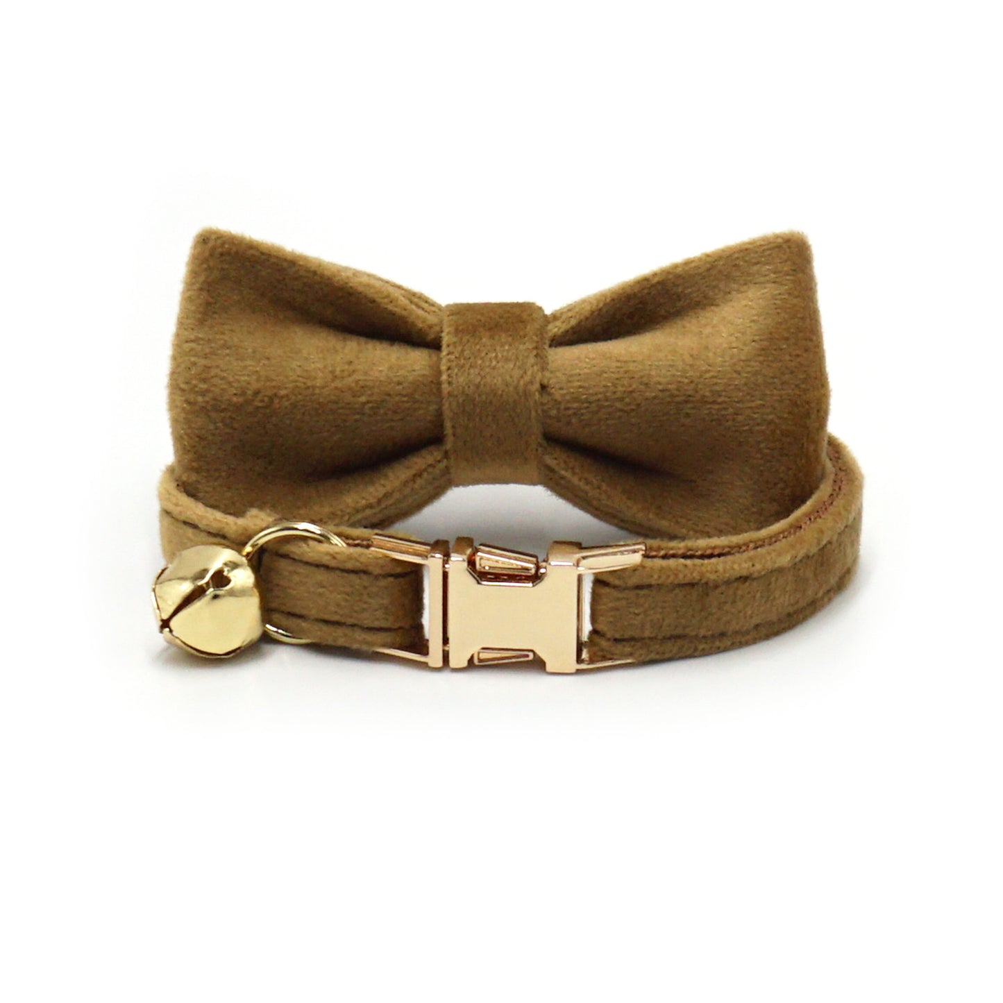 Pettns | Velvet Cat Collar with Bow Detail, Bell and Optional Laser Engraving