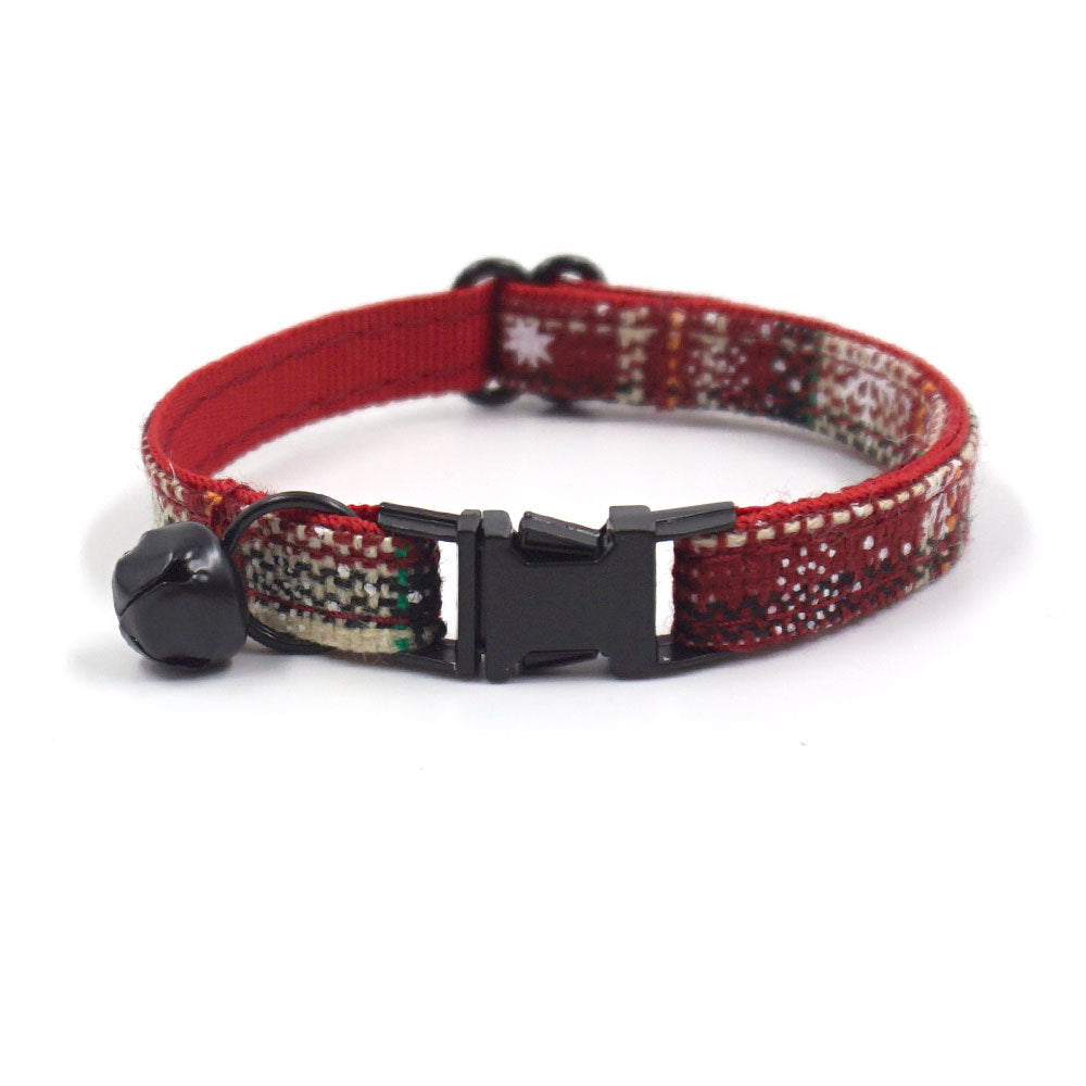 Pettns | Red Cat Collar with Bell and Optional Name Engraving for Daily Wear