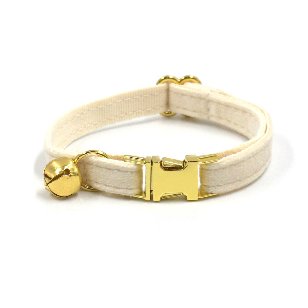 Pettns | Soft Velvet Cat and Small Dog Collar with Zinc Alloy Buckle and Bell