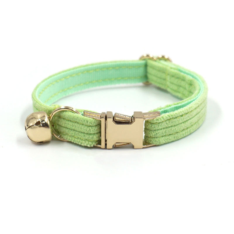 Pettns | Corduroy Cat Collar with Zinc Alloy Buckle, Optional Engraving and Color Options