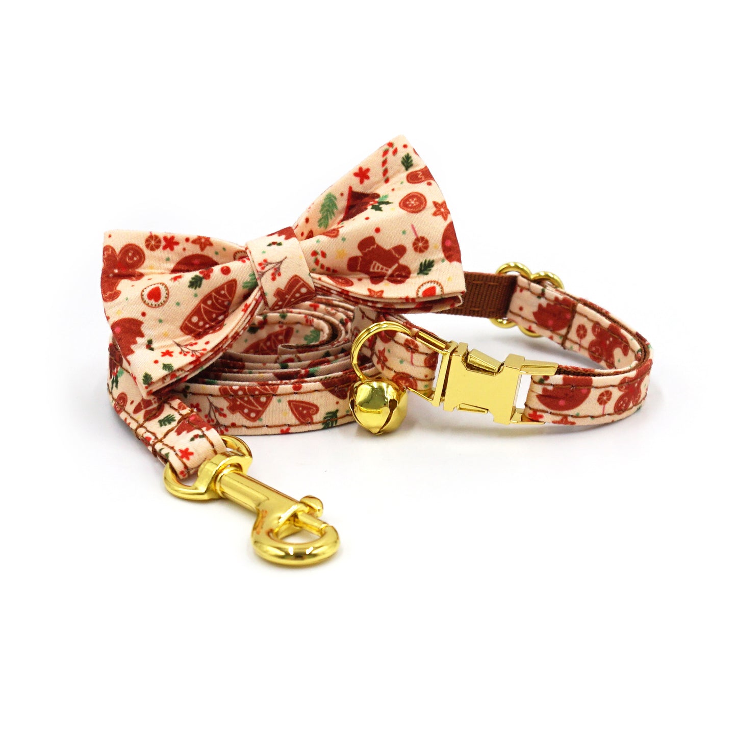 New Cross-Border Wholesale Christmas Cat Collar Cute Bell Print Adjustable Laser Engraved Cat Collar