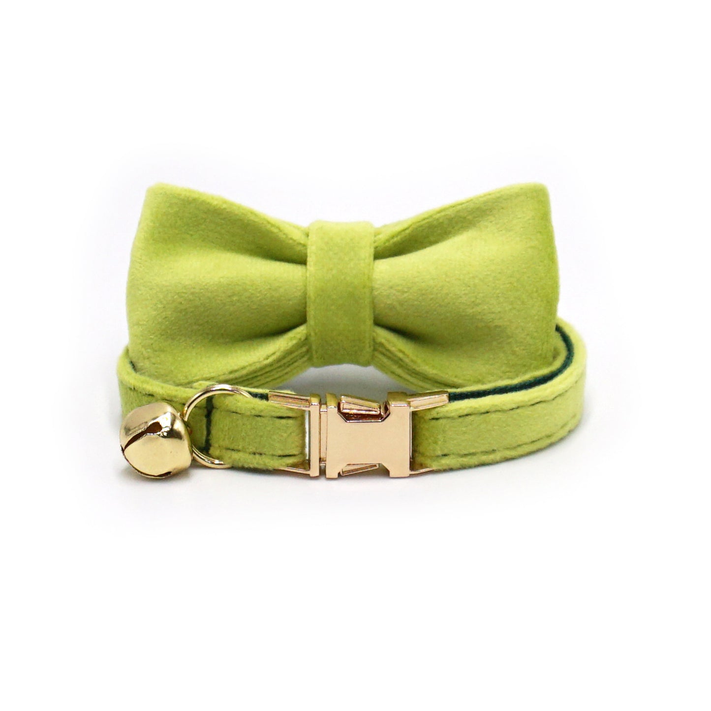Pettns | Velvet Cat Collar with Bow Detail, Bell and Optional Laser Engraving