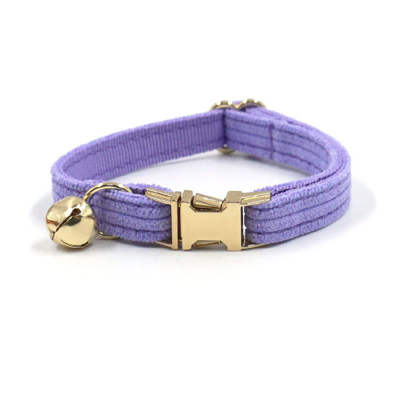 Pettns | Corduroy Cat Collar with Zinc Alloy Buckle, Optional Engraving and Color Options