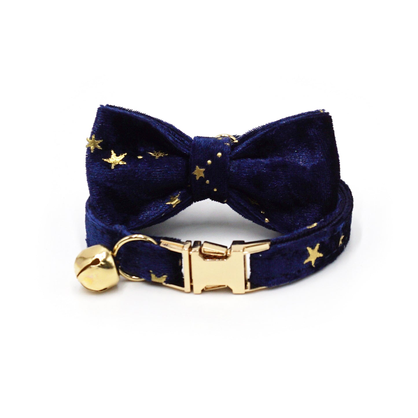 Pettns | Velvet Cat Collar with Bow Detail, Bell and Optional Laser Engraving