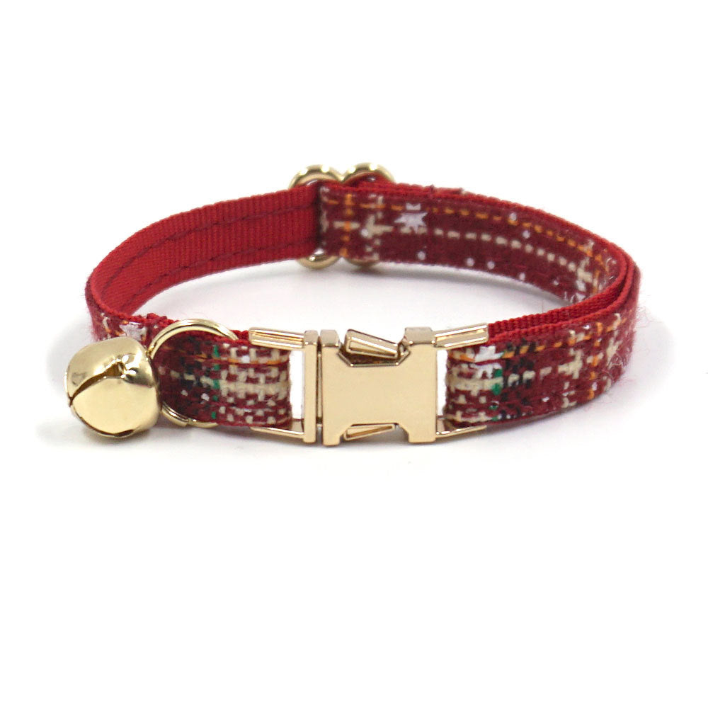 Pettns | Red Cat Collar with Bell and Optional Name Engraving for Daily Wear