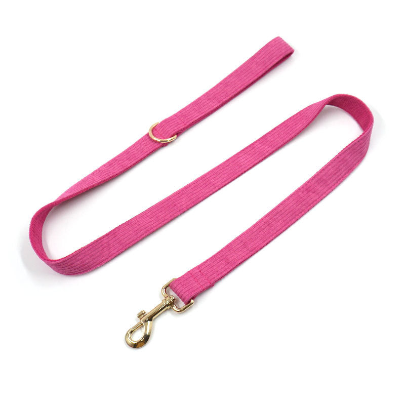 Pet Collar Leash New Spot 2022 Cross-Border Hot Selling Corduroy Dog Collar Leash With Bow
