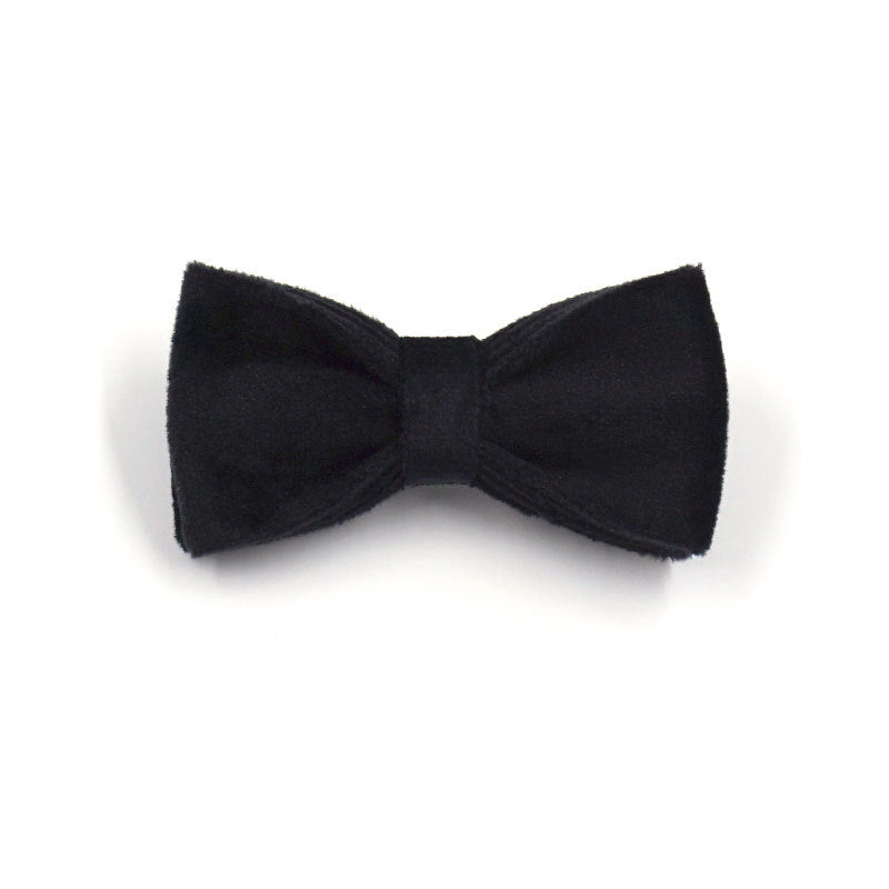 Pettns | Black Velvet Cat Collar with Metal Buckle, Optional Engraving and Bell Accent