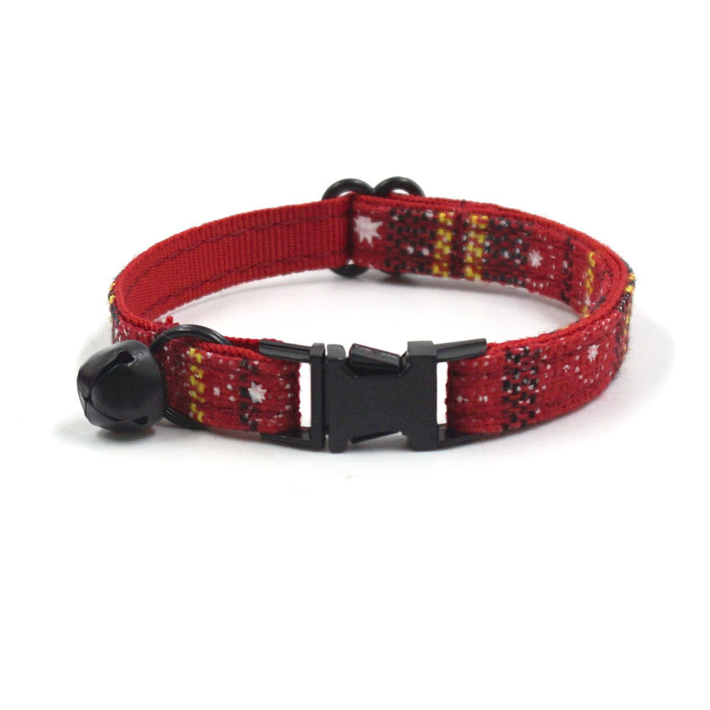 Pettns | Red Cat Collar with Bell and Optional Name Engraving for Daily Wear