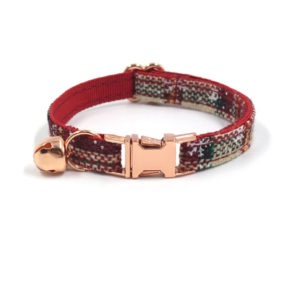 Pettns | Red Cat Collar with Bell and Optional Name Engraving for Daily Wear