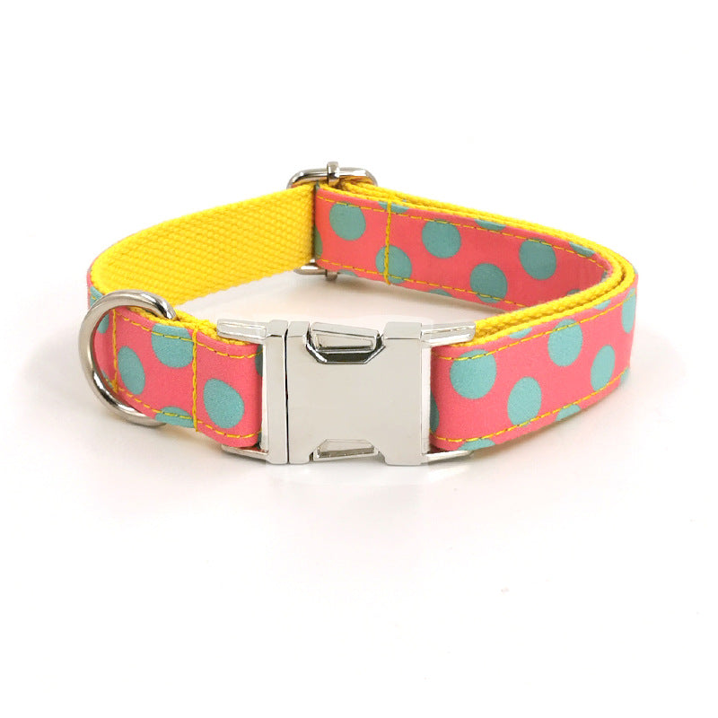 Pettns | Polka Dot Dog Collar and Leash Set for Daily Walking