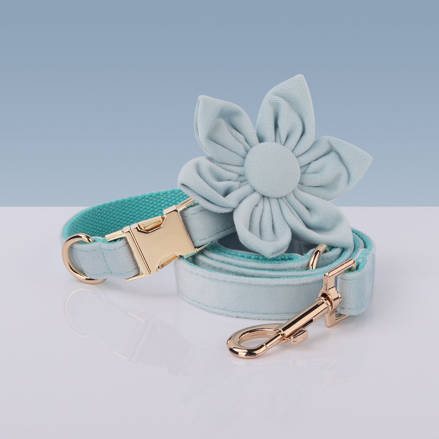 Boss Miha’S New Velvet Pet Collar Cute Flower Bow Leash Set Can Be Laser Engraved