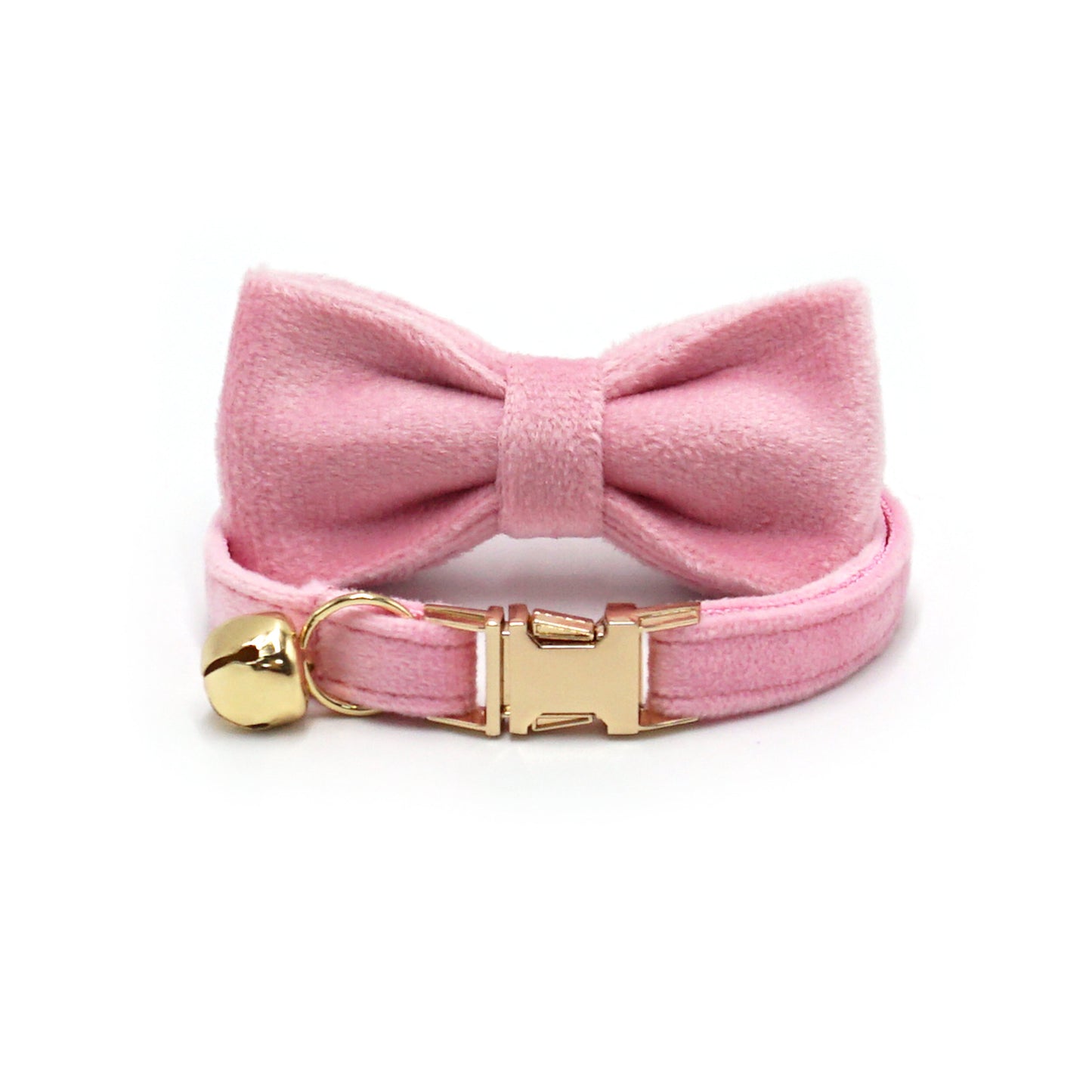 Pettns | Velvet Cat Collar with Bow Detail, Bell and Optional Laser Engraving