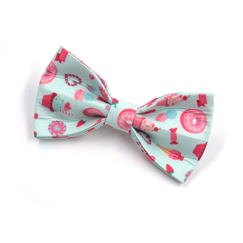 Cross-Border Pet Collar Leash Bow Set Ins Style Cute Cartoon Dog Collar Leash When Going Out