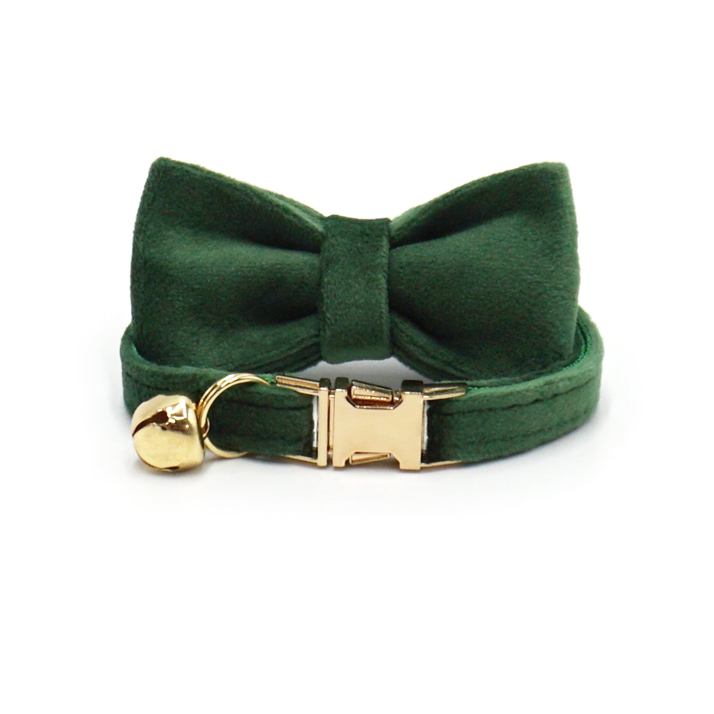 Pettns | Velvet Cat Collar with Bow Detail, Bell and Optional Laser Engraving