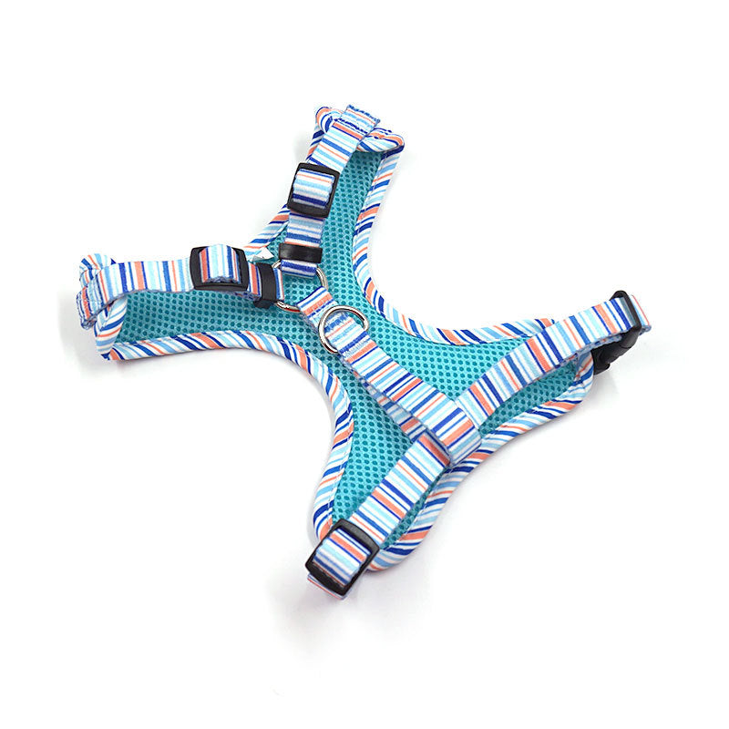Pettns | Striped Pattern Dog Vest Harness with Mesh-Style Fabric for Everyday Walks