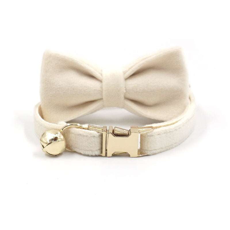 Pettns | Soft Velvet Cat and Small Dog Collar with Zinc Alloy Buckle and Bell