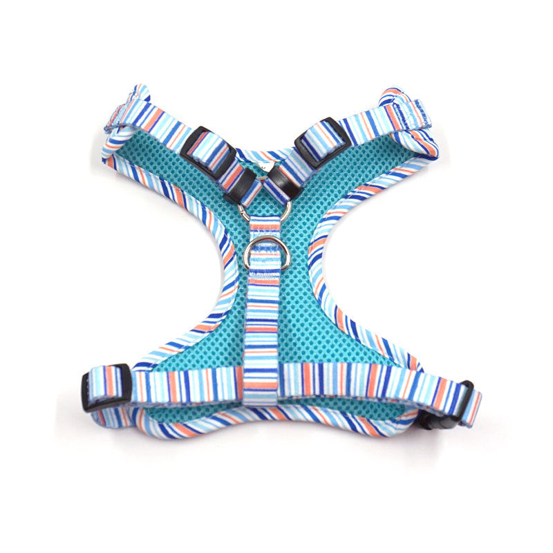 Pettns | Striped Pattern Dog Vest Harness with Mesh-Style Fabric for Everyday Walks