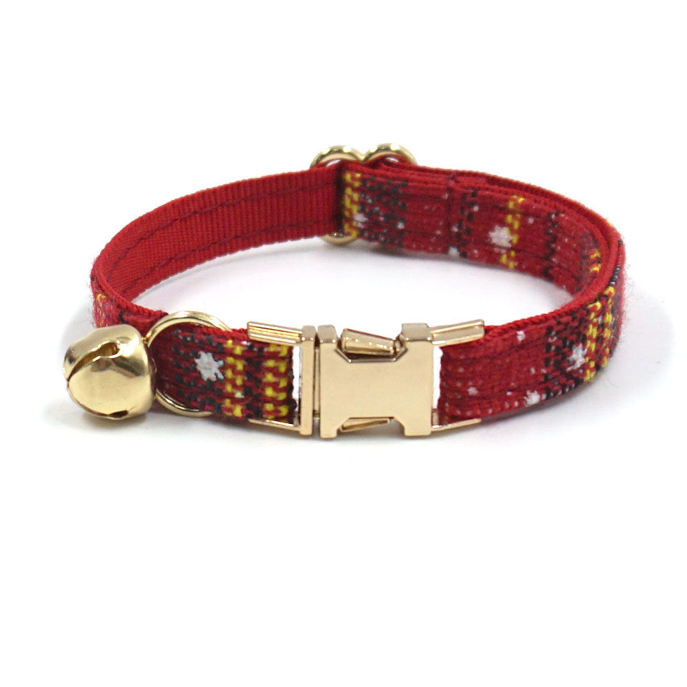Pettns | Red Cat Collar with Bell and Optional Name Engraving for Daily Wear