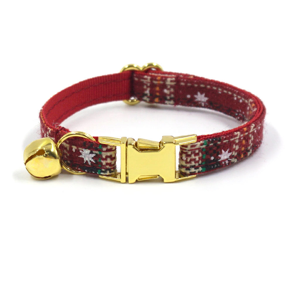 Pettns | Red Cat Collar with Bell and Optional Name Engraving for Daily Wear