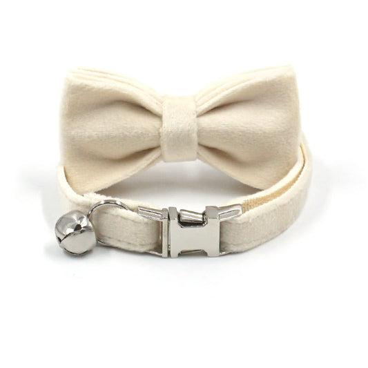 Pettns | Soft Velvet Cat and Small Dog Collar with Zinc Alloy Buckle and Bell