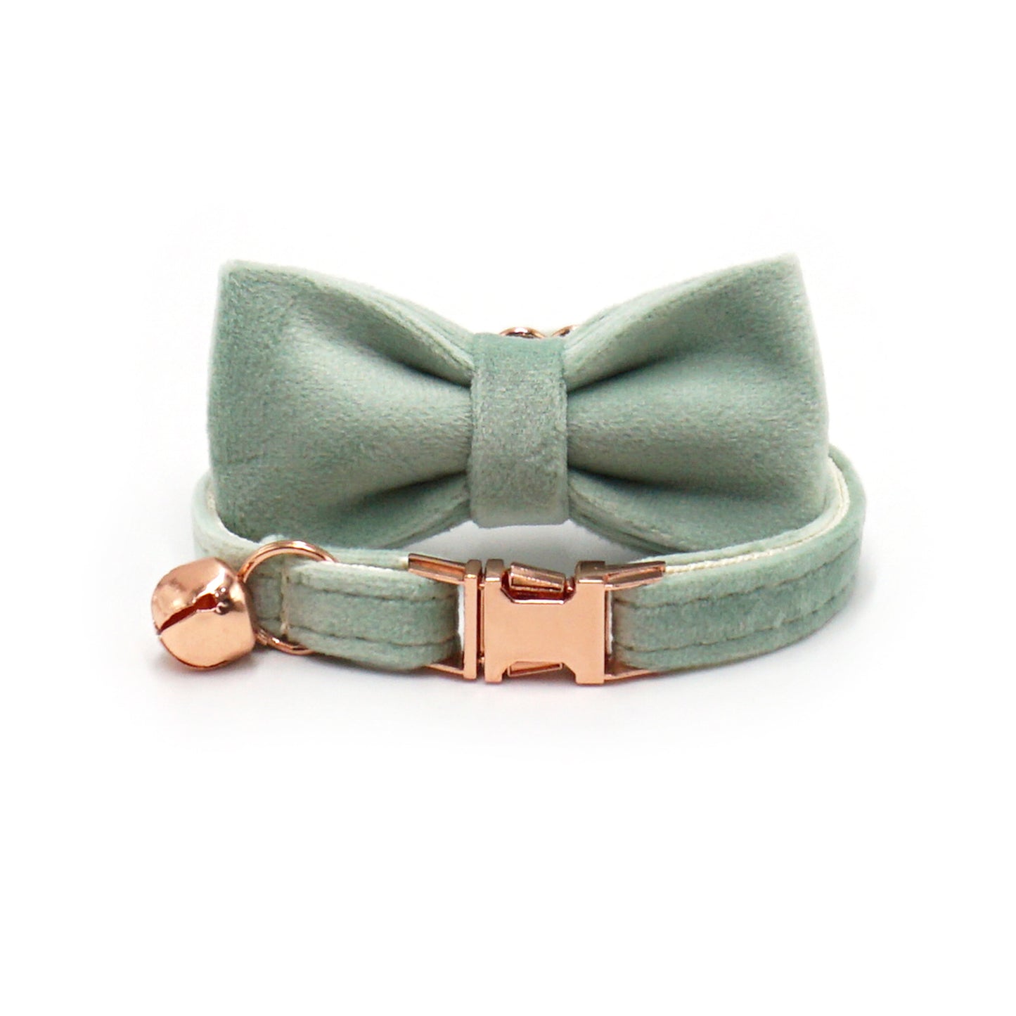 Cross-Border Pet Supplies White Tea Velvet Cute Bell Cat Collar Adjustable Pet Collar Milk Dog Delivery