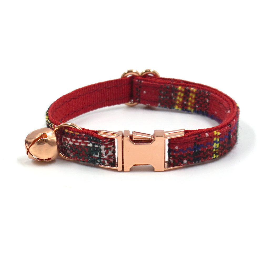 Pettns | Red Cat Collar with Bell and Optional Name Engraving for Daily Wear