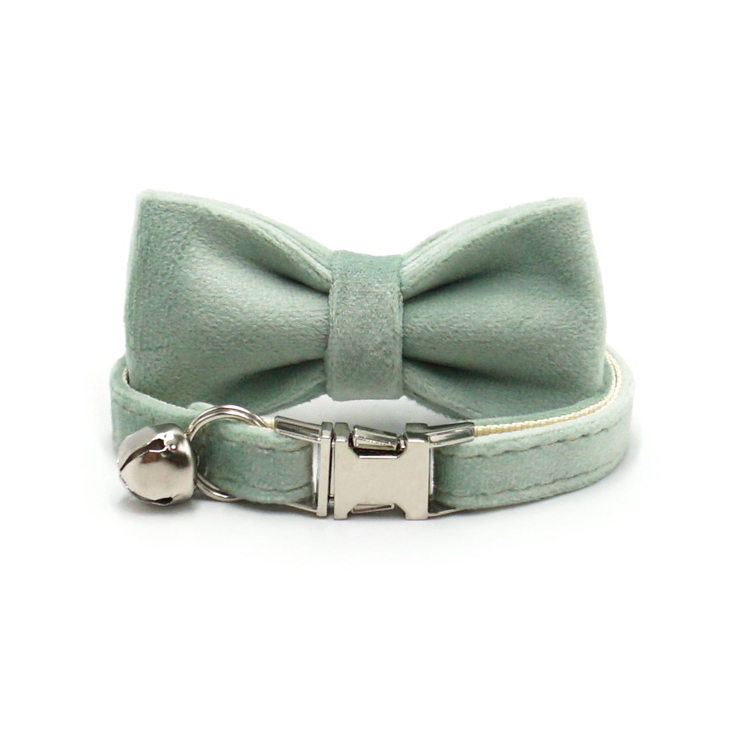 Cross-Border Pet Supplies White Tea Velvet Cute Bell Cat Collar Adjustable Pet Collar Milk Dog Delivery