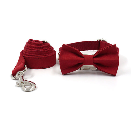 Pettns | Adjustable Dog Collar and Leash Set with Decorative Bow for Everyday Walking