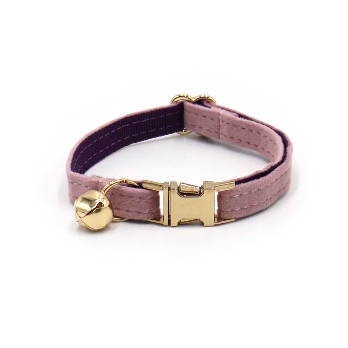 Pettns | Velvet Cat Collar with Bell and Optional Laser Engraving for Daily Wear